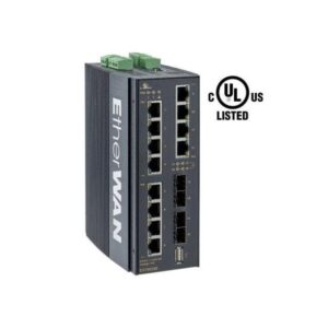 EtherWAN 12-Port Gigabit PoE plus 4 =